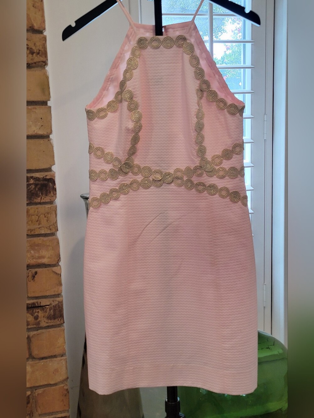 Lilly Pulitzer Pink Mini Dress with Gold Trim
